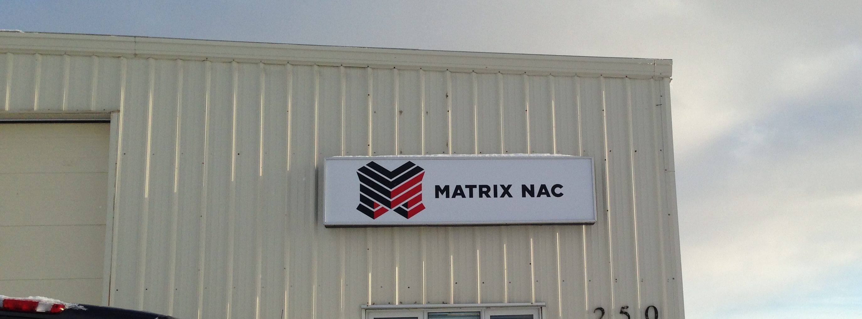 MAtrix NAC logo on a building