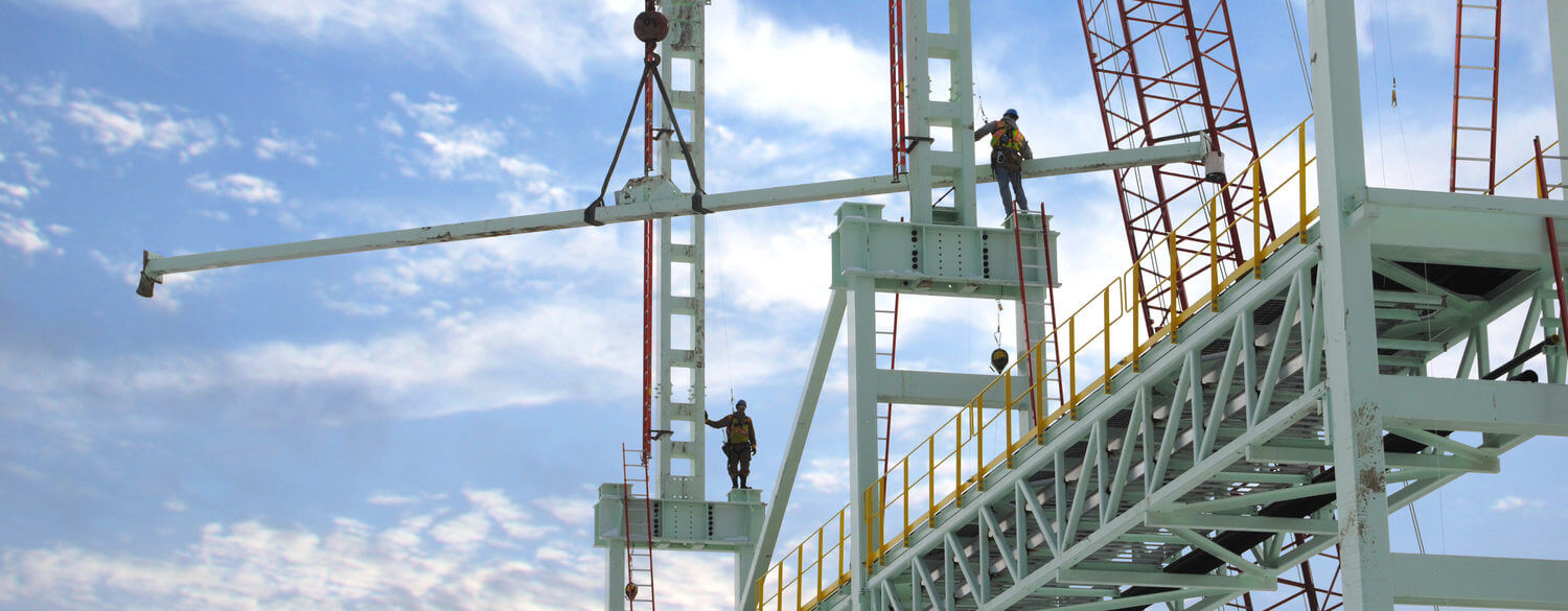 Workers on a high rise