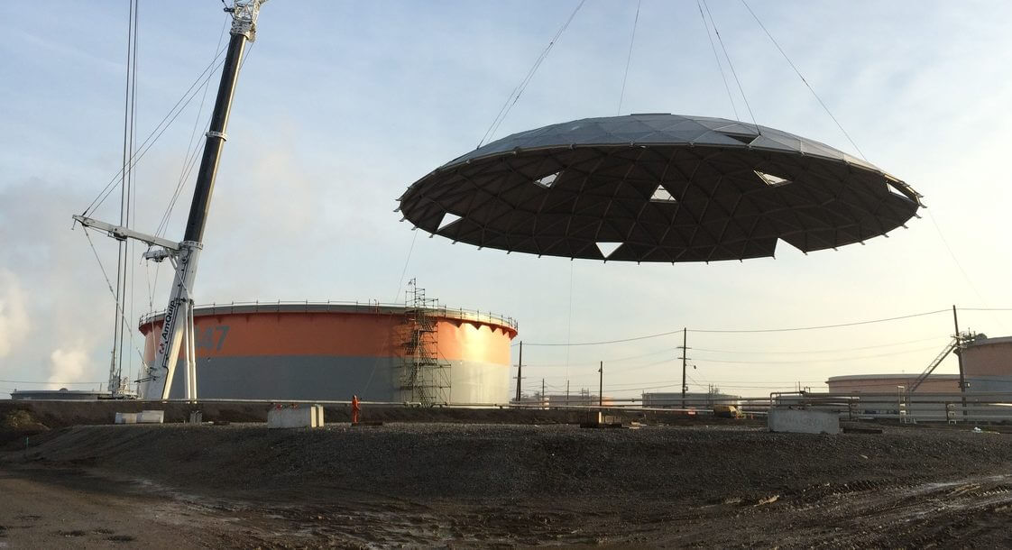 Dome on a crane